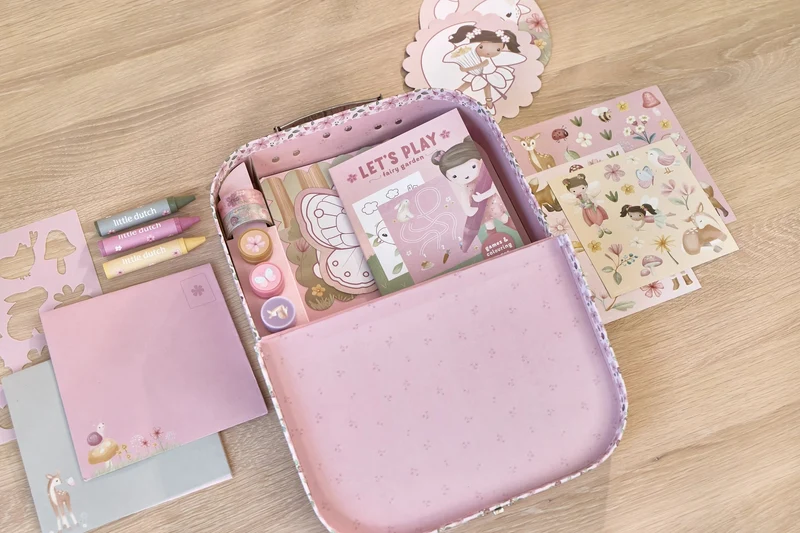 Maleta de creatividad Rosa Fairy Garden · Little Dutch