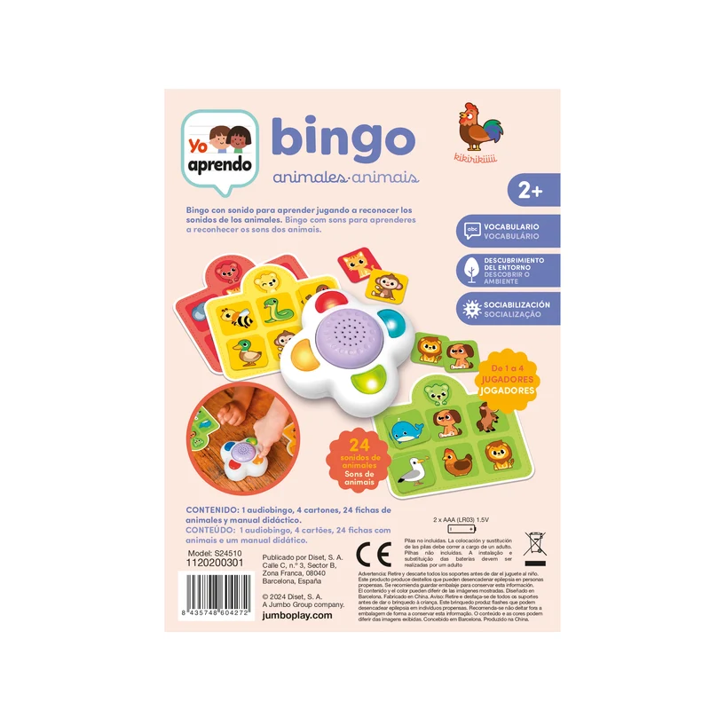 Yo Aprendo & Eu Aprendo - Bingo Animals