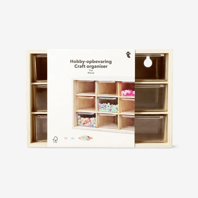 Craft organiser with 9 drawers