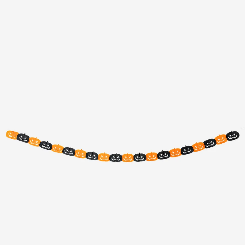 Paper pumpkin garland - 300 cm