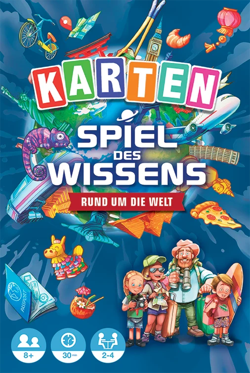 Spiel des Wissens Rund um die Welt Kartenspiel Euro Hook