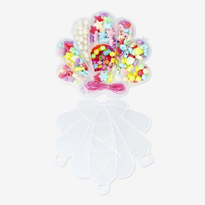 Bead set with string - Seashell inspired