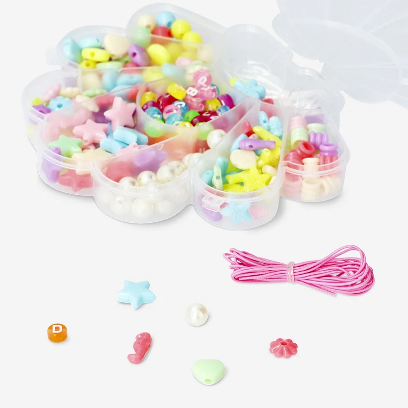 Bead set with string - Seashell inspired
