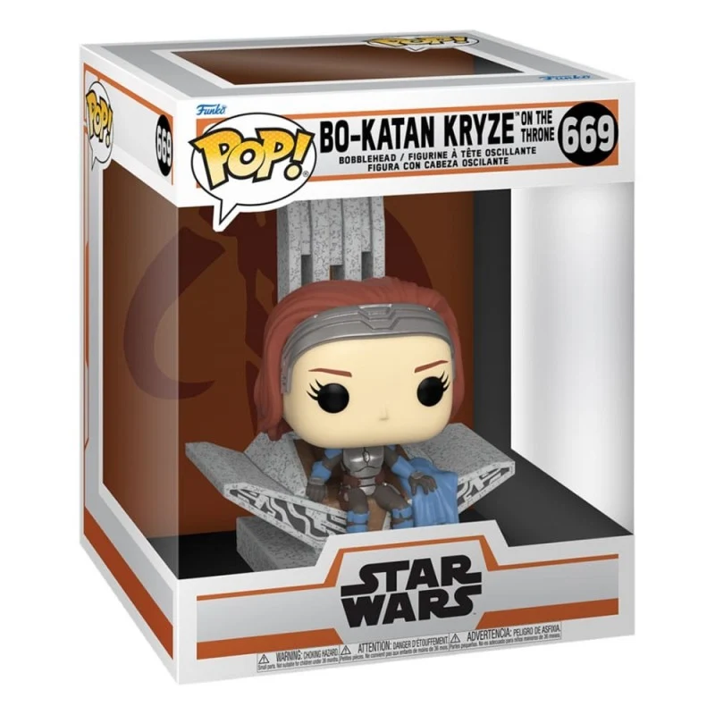 Funko Pop Deluxe Bo Katan en el Trono 669 - Star Wars: The Mandalorian