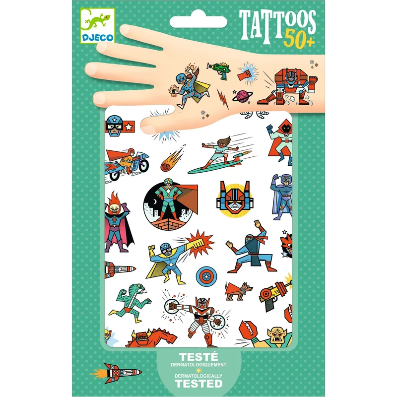 Tatuajes héroes contra villanos · DJECO