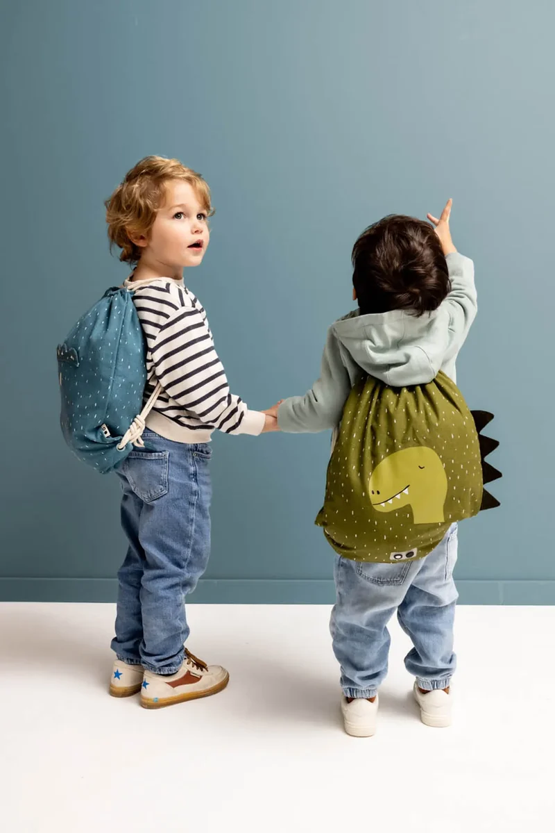 Mochila Saquito de Tela Dino · Trixie