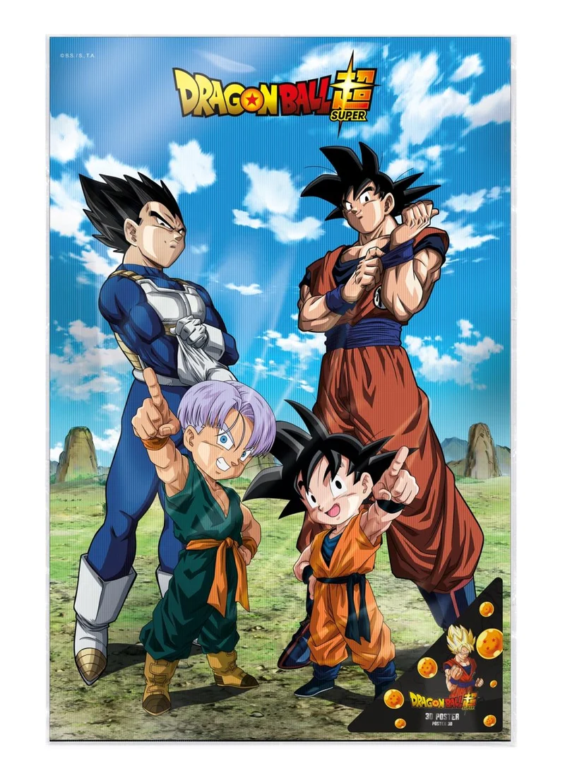 Poster 3D Battle of Gods Goku Vegeta Family - Dragon Ball Super