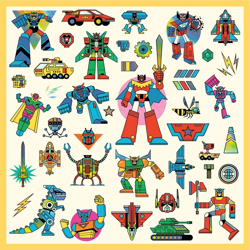 Pegatinas Robots · Djeco