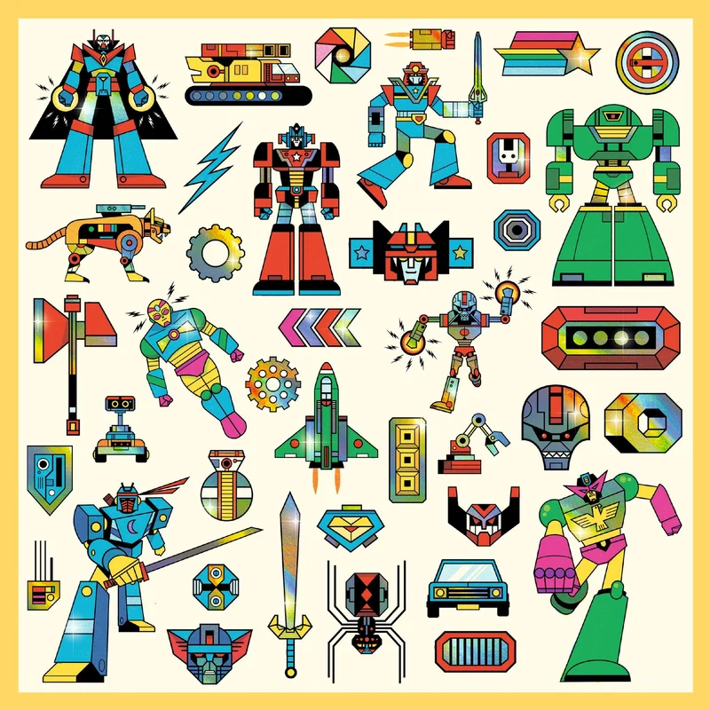 Pegatinas Robots · Djeco