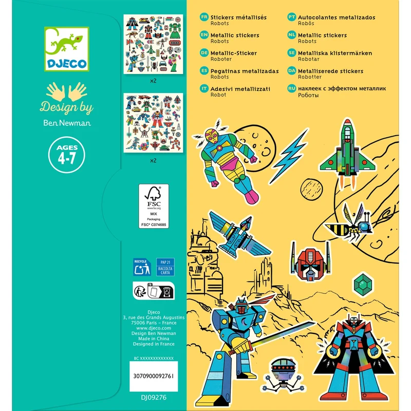 Pegatinas Robots · Djeco