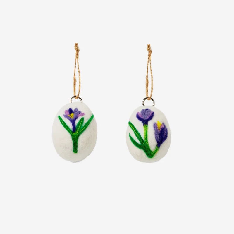 Needle felting kit. Set of 2 Easter eggs