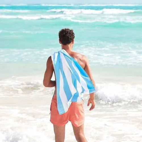Toalla Cabana Azul Pastel · L