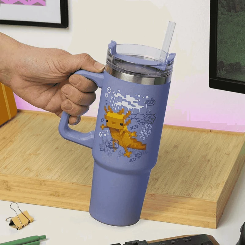 Vaso Térmico de viaje Minecraft Purple 900 ml