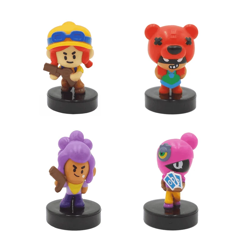 Brawl Stars Pack de 4 Figuras en Blister Modelos Diferentes