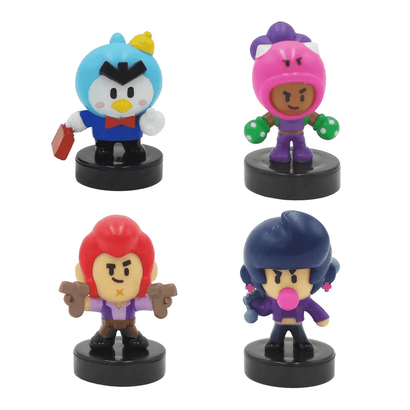 Brawl Stars Pack de 4 Figuras en Blister Modelos Diferentes