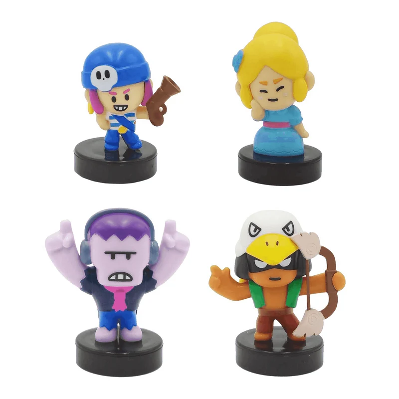Brawl Stars Pack de 4 Figuras en Blister Modelos Diferentes