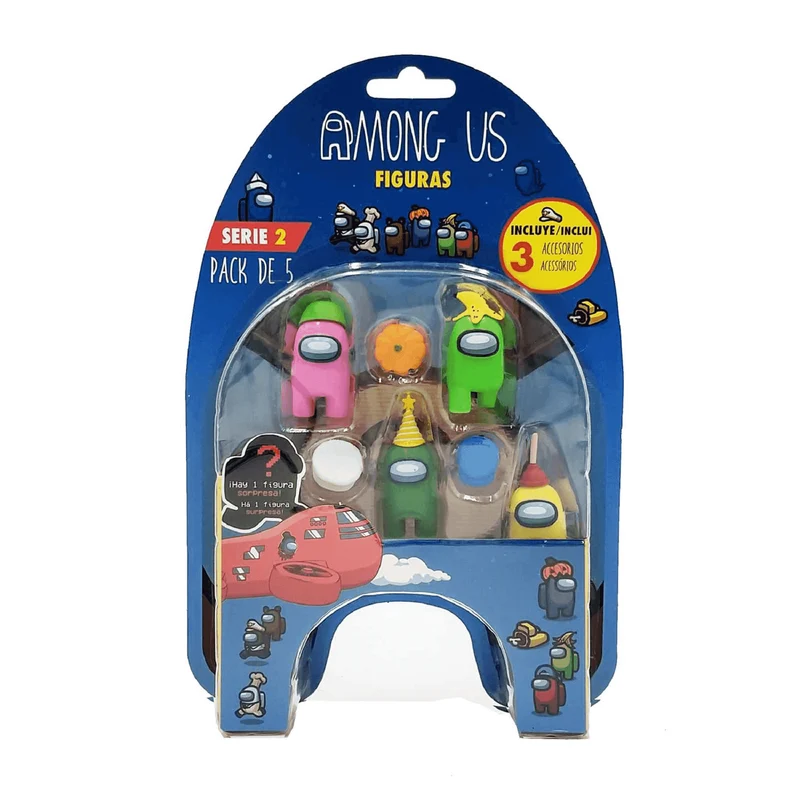 Among Us Serie 2 Pack 5 En Blister Diferentes Modelos