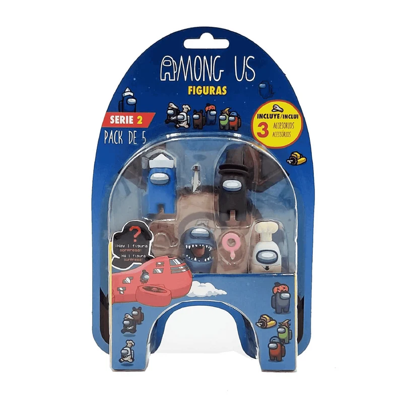Among Us Serie 2 Pack 5 En Blister Diferentes Modelos