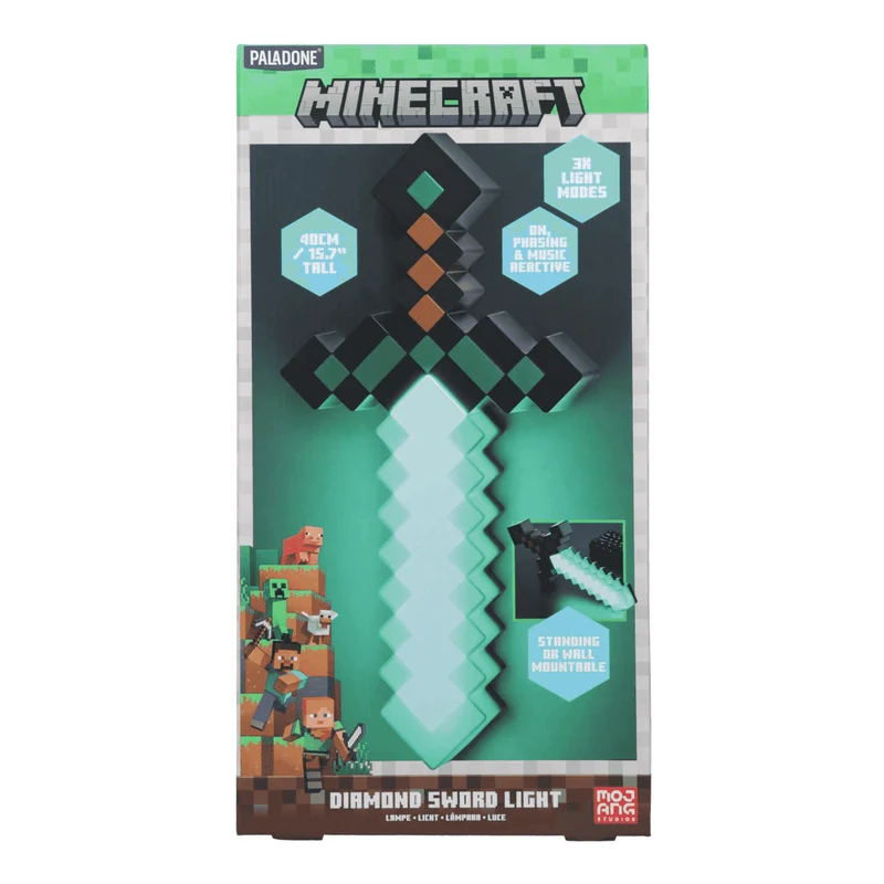 Lámpara Minecraft Espada de Diamante 40cm
