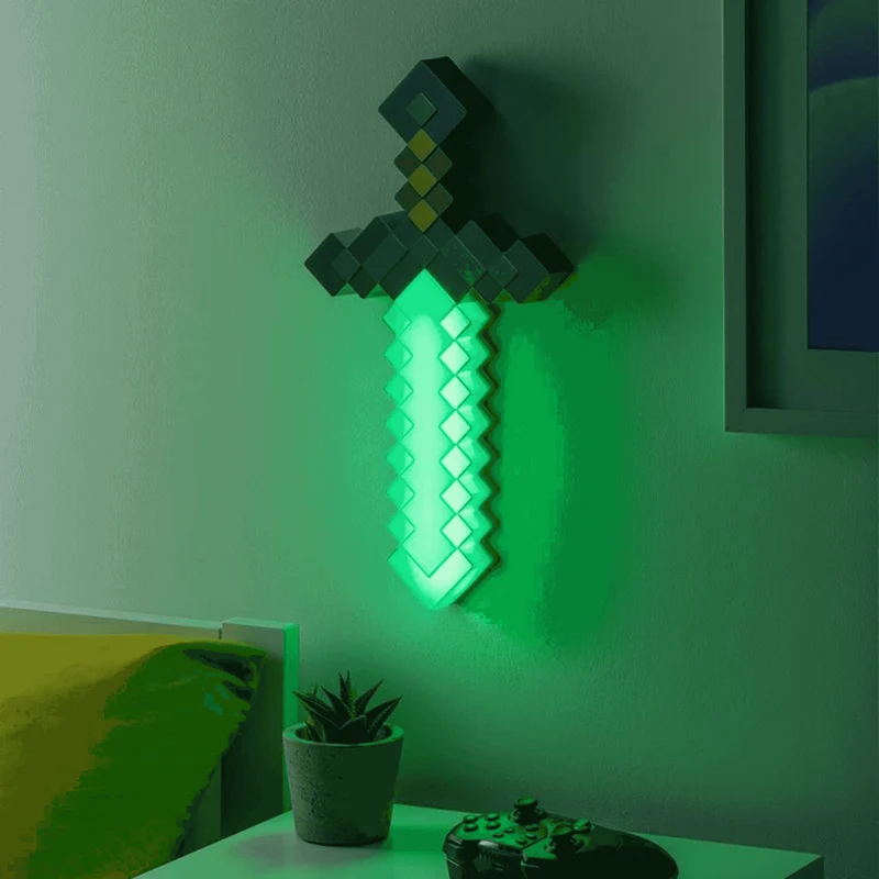 Lámpara Minecraft Espada de Diamante 40cm