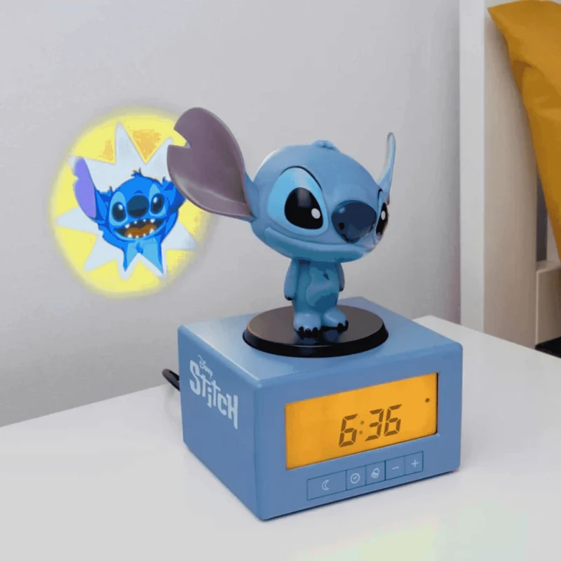 Despertador con luz nocturna 3D Disney Stitch Lexibook