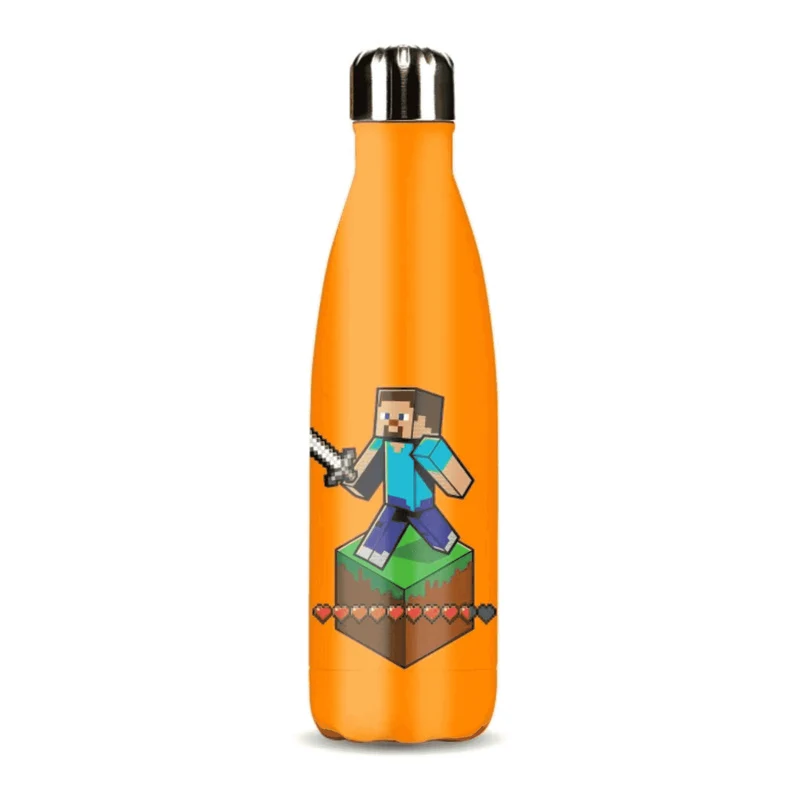 Botella de Agua de Aluminio Minecraft Steve – 600 ml