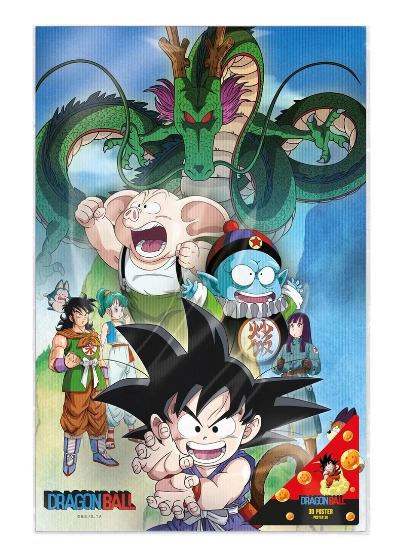 Poster 3D Shenron and Heroes - Dragon Ball Super