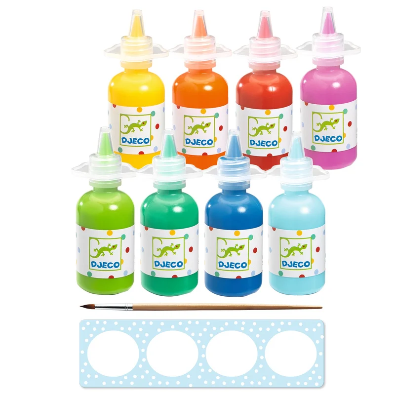 Colores para peques 8 botes témpera · DJECO