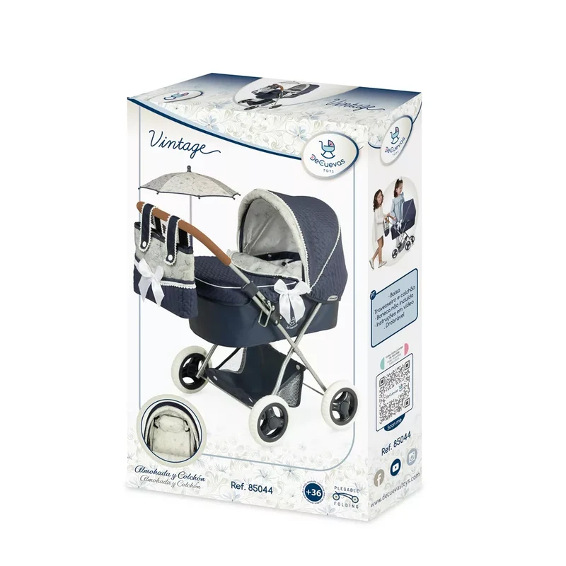 Coche De Muñeca Plegable Con Sombrilla Para Muñecas De Hasta 48 Cm.