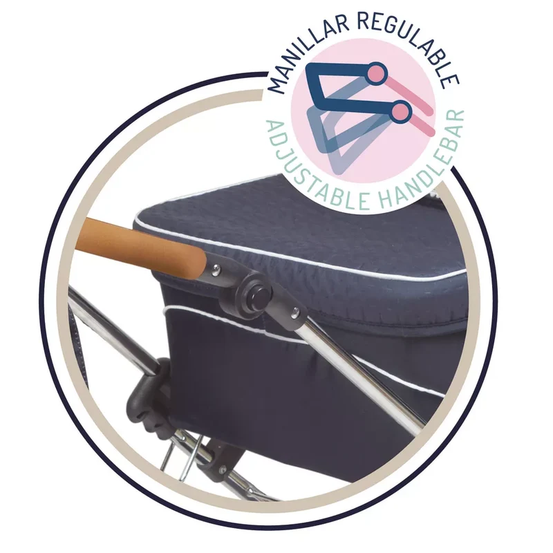 Coche de Muñecas Reborn Vintage Plegable con Sombrilla
