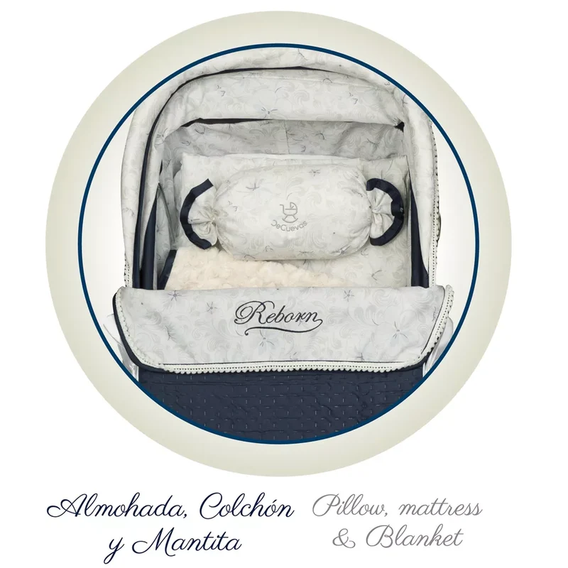 Coche de Muñecas Reborn Vintage Plegable con Sombrilla