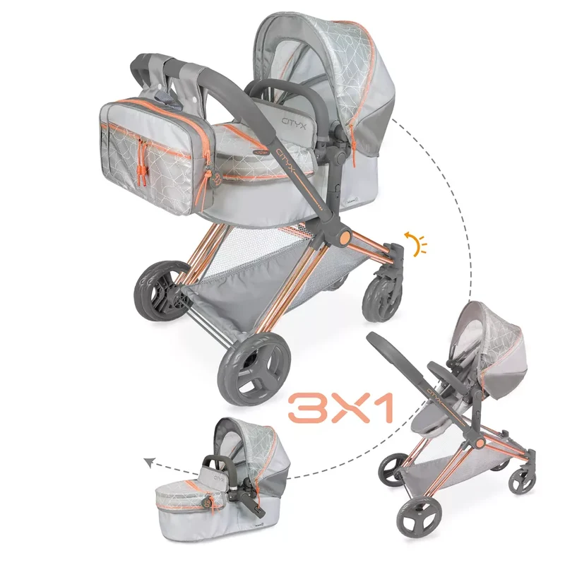 Coche Muñeca 3 X 1 Plegable De Cuevas Toys