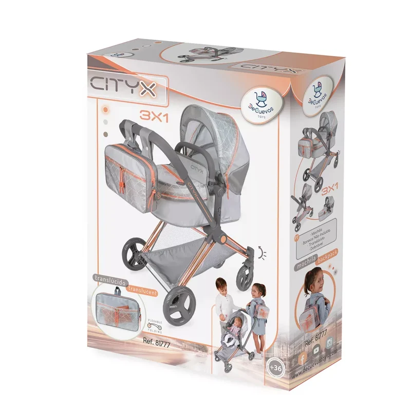 Coche Muñeca 3 X 1 Plegable De Cuevas Toys