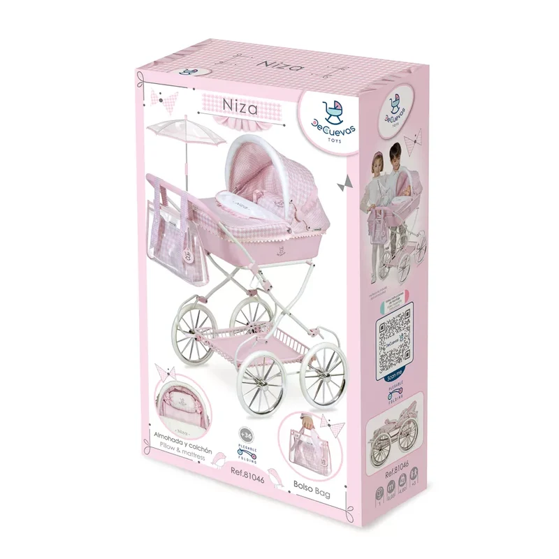 Niza Coche Muñeca Plegable con Sombrilla