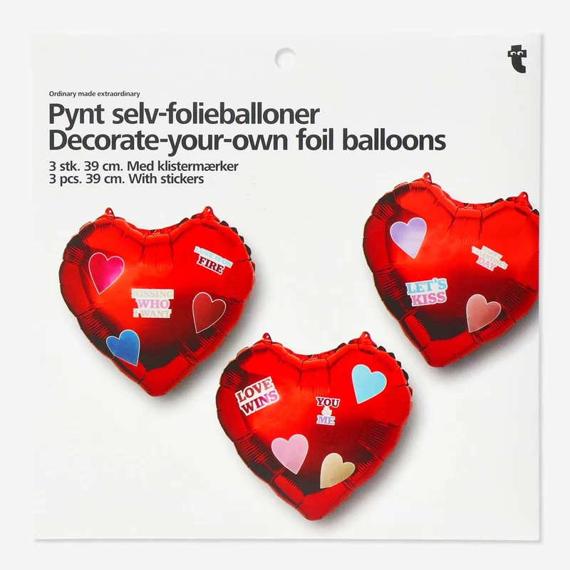 Foil balloons with stickers. 3 pcs