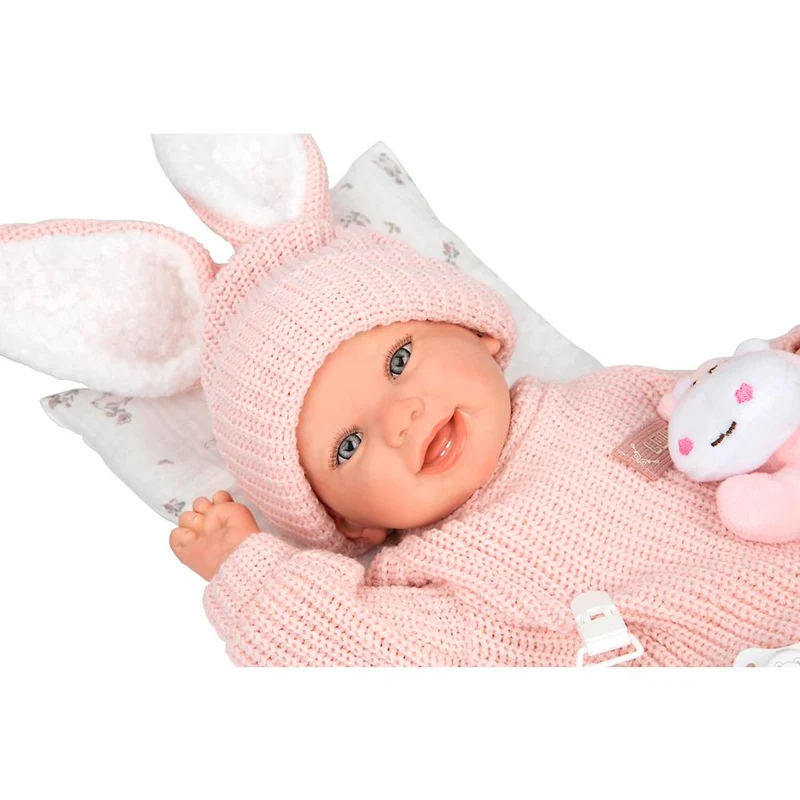 Muñeca Reborn Lucía 45 cm con Cojín y Peluche