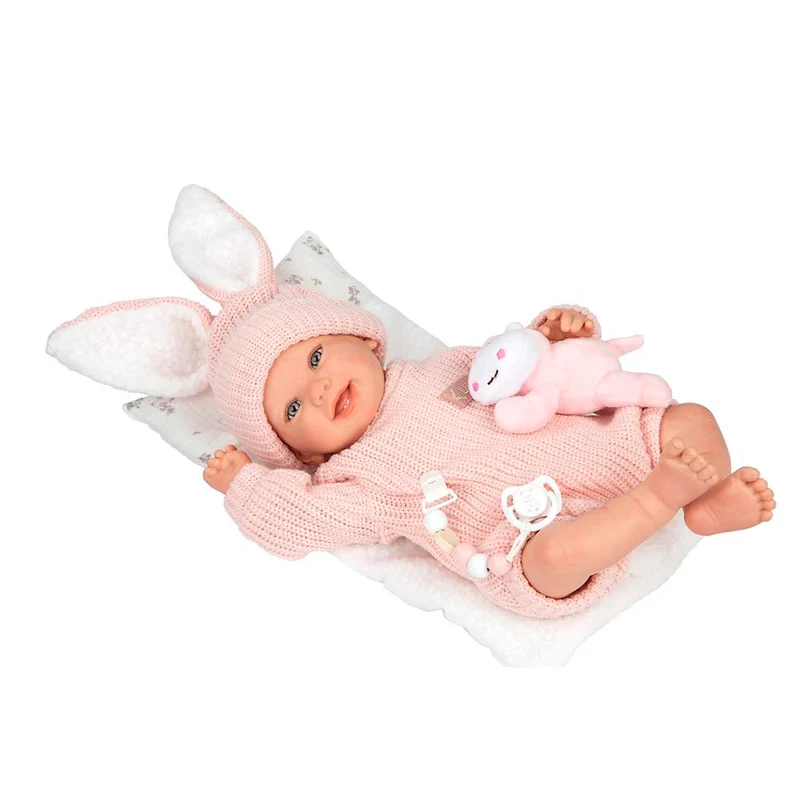 Muñeca Reborn Lucía 45 cm con Cojín y Peluche