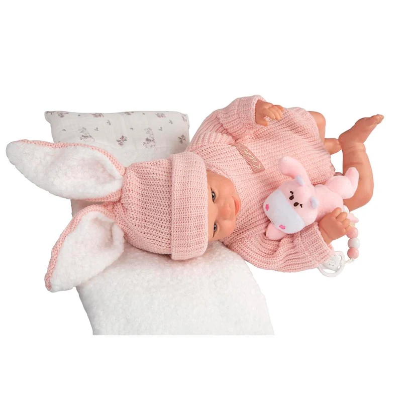Muñeca Reborn Lucía 45 cm con Cojín y Peluche