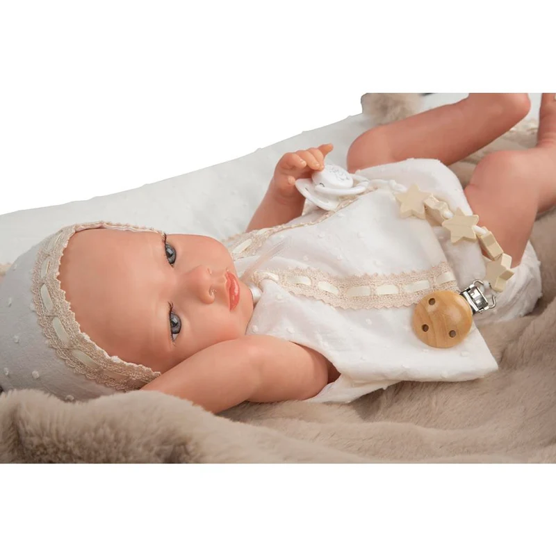 Muñeca Reborn Jade Marrón con Manta 38 cm