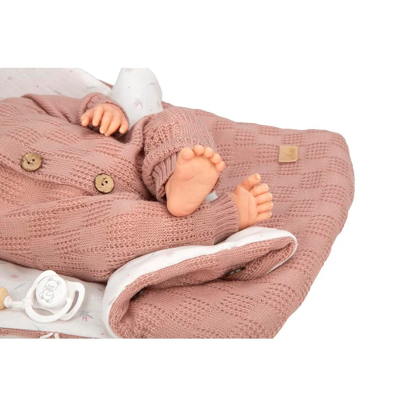 Muñeca Reborn Elba Rosa con Saco Dormir 40 cm- Arias