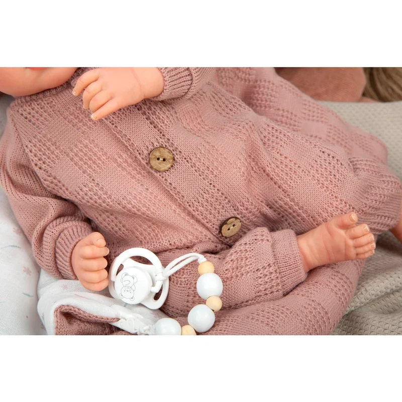 Muñeca Reborn Elba Rosa con Saco Dormir 40 cm- Arias