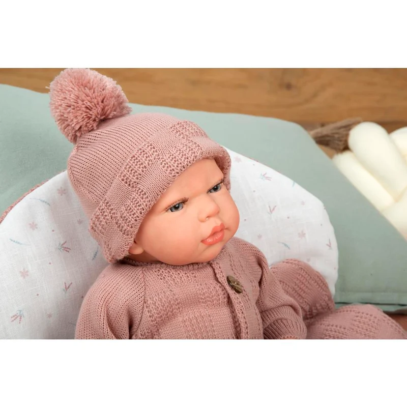 Muñeca Reborn Elba Rosa con Saco Dormir 40 cm- Arias