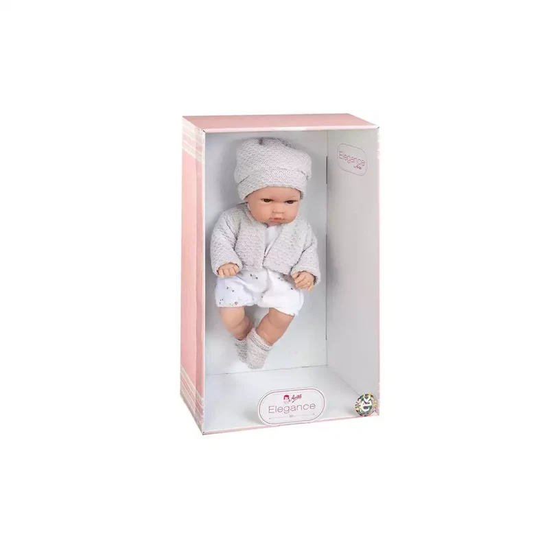 Muñeca Elegance 33 Cm Natal Gris Exclusiva