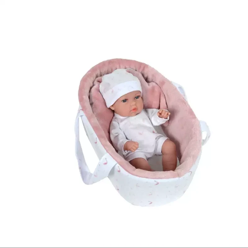 Muñeca Bebe 33 Cms Con Capazo Exclusiva