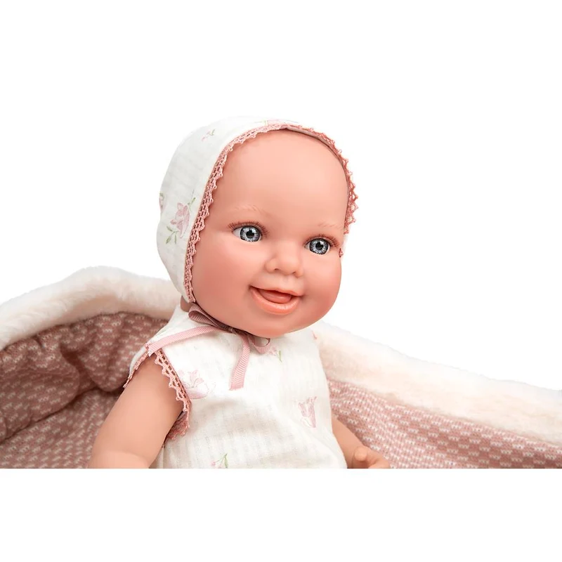 Muñeco Elegance 38 cm Oli Rosa con Capazo