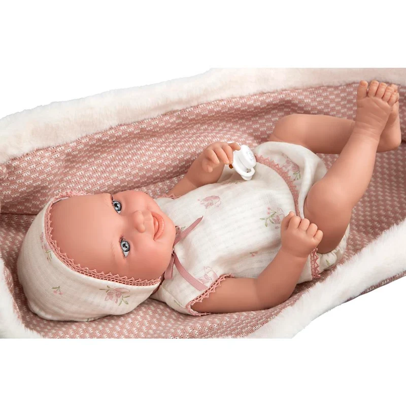 Muñeco Elegance 38 cm Oli Rosa con Capazo
