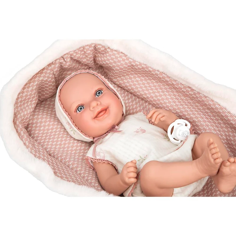 Muñeco Elegance 38 cm Oli Rosa con Capazo