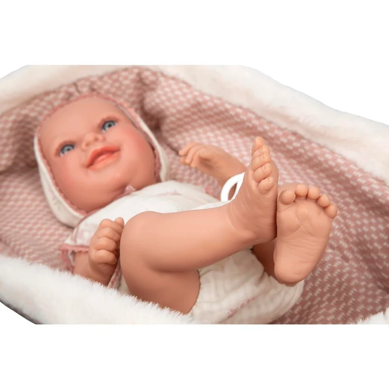 Muñeco Elegance 38 cm Oli Rosa con Capazo
