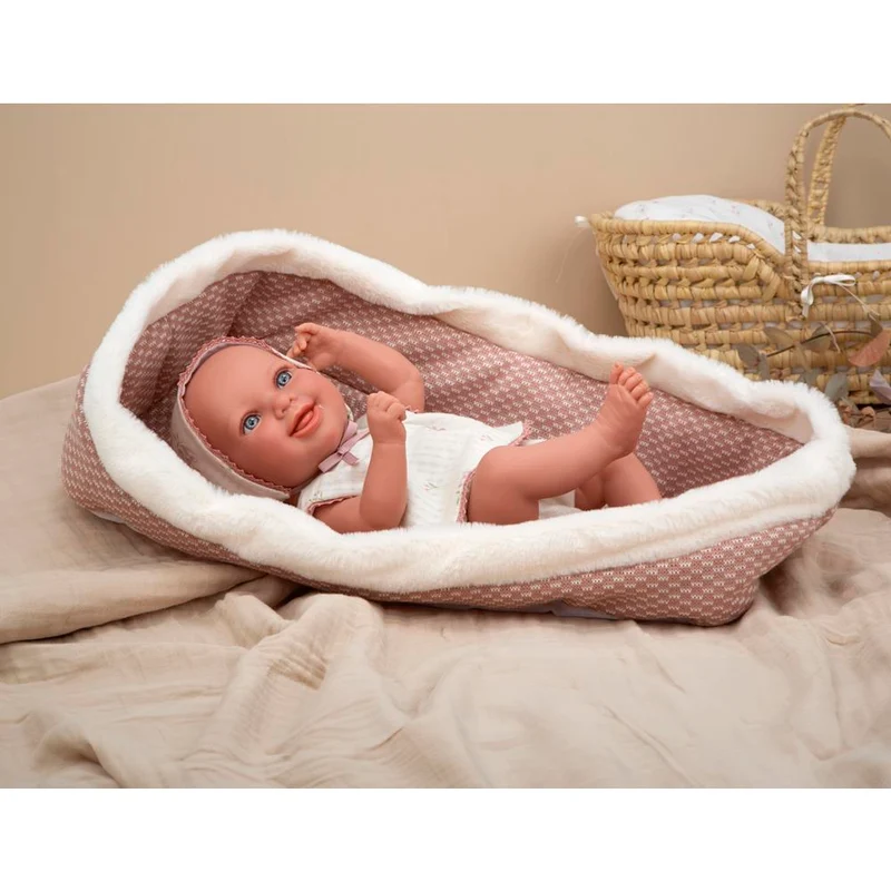 Muñeco Elegance 38 cm Oli Rosa con Capazo