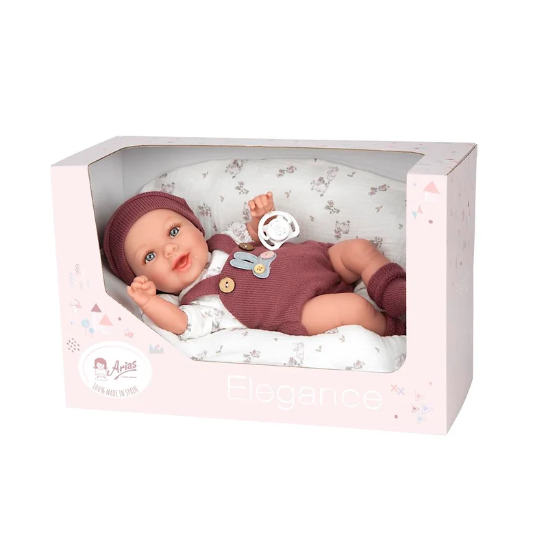 Muñeca Elegance Gadi Granate con Cojín 35 cm - Muñecas Arias